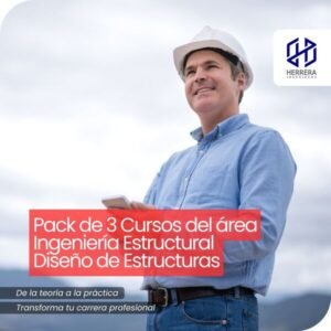 Pack de 3 Cursos del área Ingeniería Estructural Diseño de Estructuras