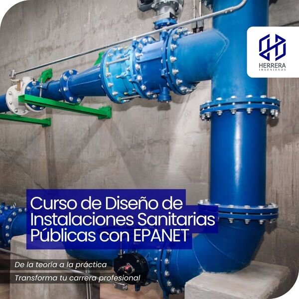Curso de Diseño de Instalaciones Sanitarias Públicas con EPANET - flyer
