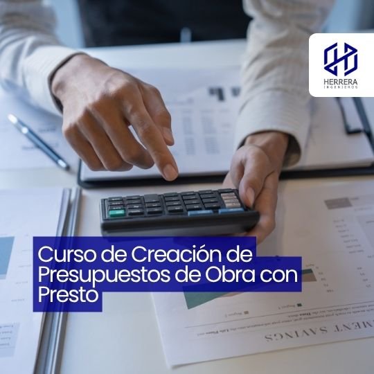 Curso de Creación de Presupuestos de Obra con Prestoc -flyer HERRERA INGENIEROS