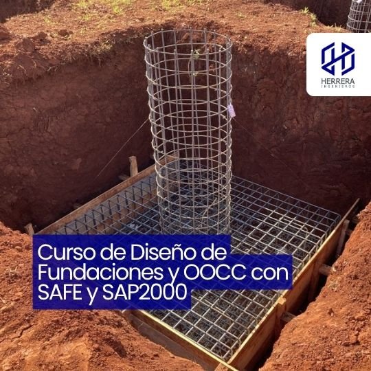Curso de Diseño de Fundaciones y OOCC con SAFE y SAP2000 - flyer HERRERA INGENIEROS
