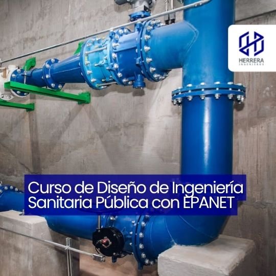 Curso de Diseño de Ingeniería Sanitaria Pública con EPANET - flyer HERRERA INGENIEROS