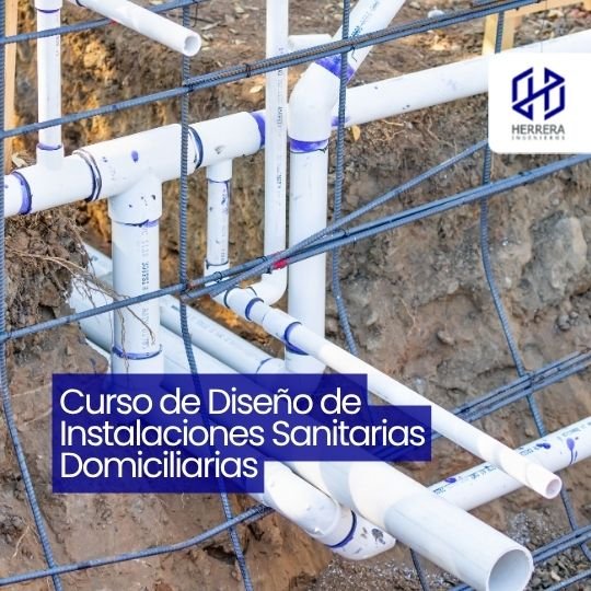 Curso de Diseño de Instalaciones Sanitarias Domiciliarias - flyer HERRERA INGENIEROS