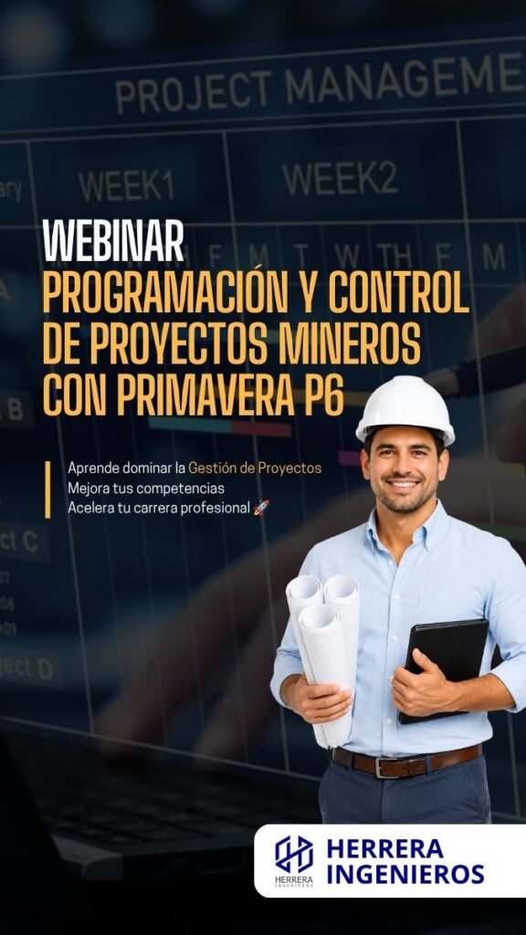 Webinar Programación y Control de Proyectos Mineros con Primavera P6 - 1080x1920